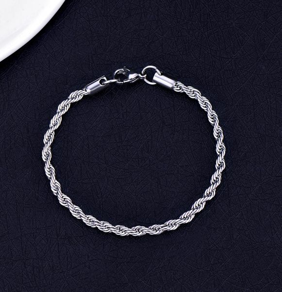 whole 4mm stainless steel ed rope chain bracelet fashion men039s titanium steel jewelry father brothers gift fre7733660, Black
whole 4mm stainless steel ed rope chain bracelet fashion men039s titanium steel jewelry father brothers gift fre7733660, Black