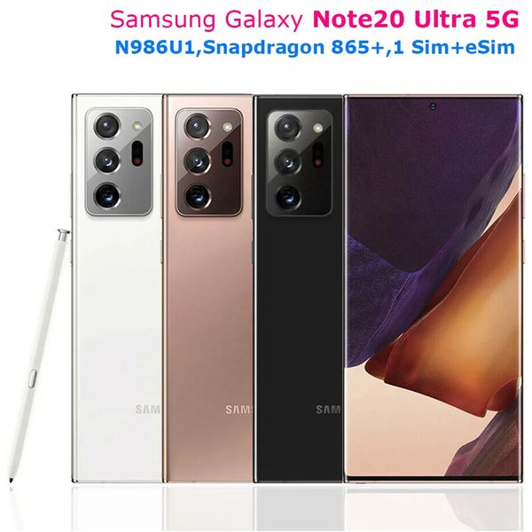samsung galaxy note 20 ultra 5g note20 n986u1 128g/256g/512gb octa core snapdragon 865+ 6.9" 12gb 108mp&dual 12mp cellphone esim
samsung galaxy note 20 ultra 5g note20 n986u1 128g/256g/512gb octa core snapdragon 865+ 6.9" 12gb 108mp&dual 12mp cellphone esim