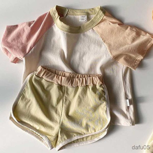 clothing sets 2pcs toddler children boys girls outfits sets summer fashion short sleeve kids t-shirts shorts patchwork color clothing suit r, White
clothing sets 2pcs toddler children boys girls outfits sets summer fashion short sleeve kids t-shirts shorts patchwork color clothing suit r, White