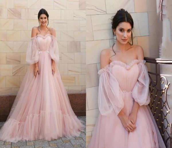 romantic blush pink puffy sleeves prom formal dresses evening gowns off the shoulder detachable sleeve pleated a line tulle brides9506550, Black
romantic blush pink puffy sleeves prom formal dresses evening gowns off the shoulder detachable sleeve pleated a line tulle brides9506550, Black