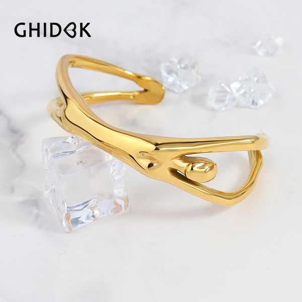 bangle ghidbk yhpup 63mm stainless steel figure body cuff 316l bracelet heavy metal waterproof 18k gold color jewelry men women 230814, Black
bangle ghidbk yhpup 63mm stainless steel figure body cuff 316l bracelet heavy metal waterproof 18k gold color jewelry men women 230814, Black