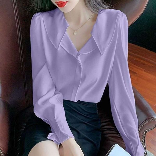 chiffon blouse womens long sleeve blouses spring and autumn style korean bubble sleeves chic bottomline shirt, White
chiffon blouse womens long sleeve blouses spring and autumn style korean bubble sleeves chic bottomline shirt, White