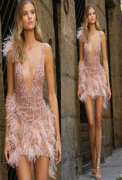 berta pink cocktail party dresses sequined beads luxury feather deep v neck short prom dress chic homecoming dress evening wear cu7944981, Black
berta pink cocktail party dresses sequined beads luxury feather deep v neck short prom dress chic homecoming dress evening wear cu7944981, Black