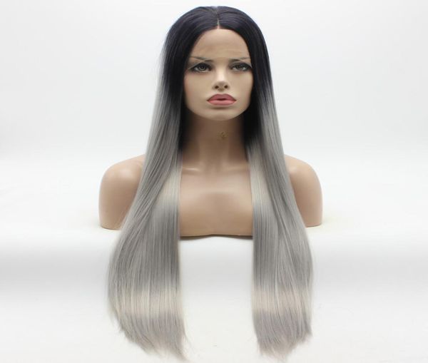 iwona hair straight extra long dark root grey ombre wig 2210906 half hand tied heat resistant synthetic lace front wigs1065412, Black
iwona hair straight extra long dark root grey ombre wig 2210906 half hand tied heat resistant synthetic lace front wigs1065412, Black