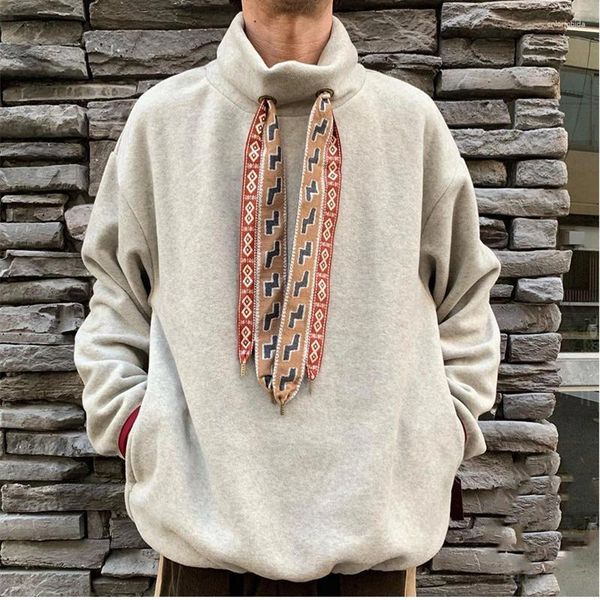 men's hoodies autumn winter japanese style leisure colorful streamer high-necked fleece pullover and women's sweaters, Black
men's hoodies autumn winter japanese style leisure colorful streamer high-necked fleece pullover and women's sweaters, Black