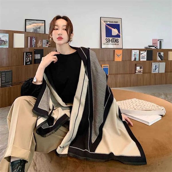 version women's autumn korean and winter warm scarf thickened imitation cashmere scarves new design 1grc, Blue;gray
version women's autumn korean and winter warm scarf thickened imitation cashmere scarves new design 1grc, Blue;gray