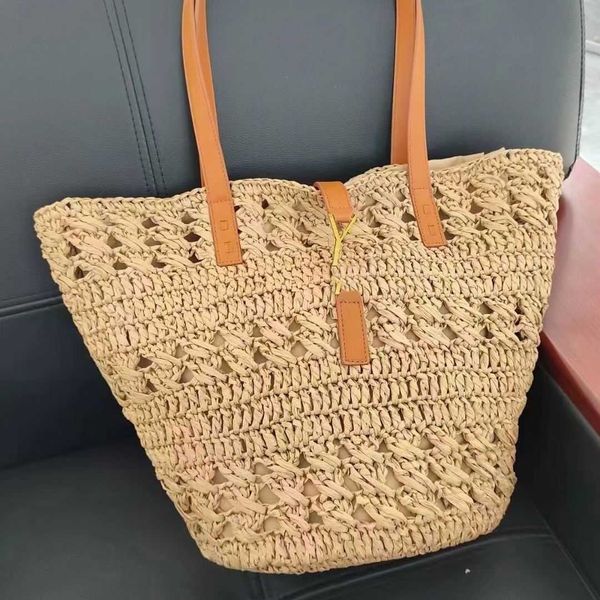 Designer Bag Women's Handbag Ys Brand Letter Pastoral Style One Shoulder Versatile Fashion Casual Lafite Woven with Cowhide Strap Tote, Brown
Designer Bag Women's Handbag Ys Brand Letter Pastoral Style One Shoulder Versatile Fashion Casual Lafite Woven with Cowhide Strap Tote, Brown