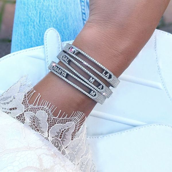 bangle iced out bling 5a cubic zirconia cz mini zircon 26 initial diy name letter bangle slider alphabet diy bracelet women jewelry 230814, Black
bangle iced out bling 5a cubic zirconia cz mini zircon 26 initial diy name letter bangle slider alphabet diy bracelet women jewelry 230814, Black