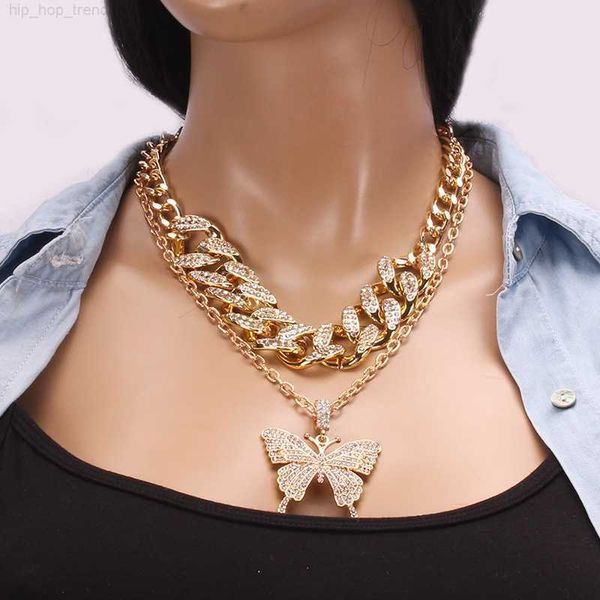jewelry exquisite exaggeration diamond inlaid geometric necklace women's set cuba chain butterfly necklace, Black
jewelry exquisite exaggeration diamond inlaid geometric necklace women's set cuba chain butterfly necklace, Black