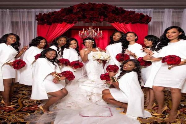 2020 white short mini mermaid african bridesmaid dresses with wrap cape satin summer beach bohemian country for wedding maid of ho6982430, White;pink
2020 white short mini mermaid african bridesmaid dresses with wrap cape satin summer beach bohemian country for wedding maid of ho6982430, White;pink