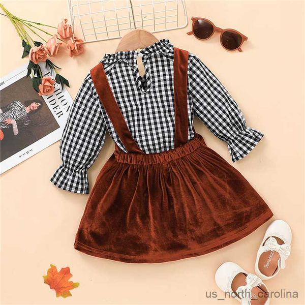 girl's dresses kids girl autumn clothing set ruffle plaid long sleeves and stretch casual bow overalls a-line dress set r230815, Red;yellow
girl's dresses kids girl autumn clothing set ruffle plaid long sleeves and stretch casual bow overalls a-line dress set r230815, Red;yellow