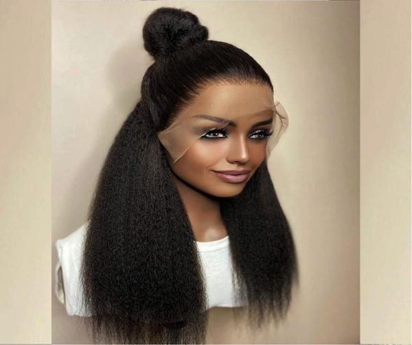 26inch 180density glueless jet black colored yaki kinky straight lace front wig for women bundles with closure heat resistant fibe2471894, Black;brown
26inch 180density glueless jet black colored yaki kinky straight lace front wig for women bundles with closure heat resistant fibe2471894, Black;brown