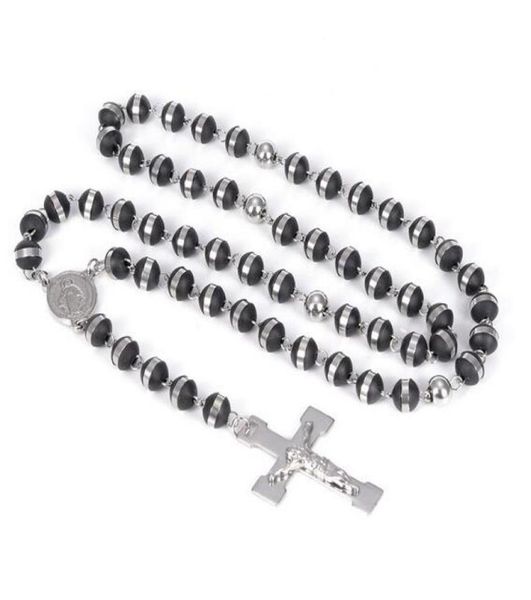 new arrival popular style black silicone rosary necklace silver 316l stainless steel religous beads chain crucifix cross4096700
new arrival popular style black silicone rosary necklace silver 316l stainless steel religous beads chain crucifix cross4096700