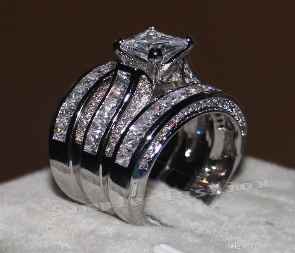 vecalon fine jewelry princess cut 20ct cz diamond engagement wedding band ring set for women 14kt white gold filled finger ring8306508, Slivery;golden
vecalon fine jewelry princess cut 20ct cz diamond engagement wedding band ring set for women 14kt white gold filled finger ring8306508, Slivery;golden