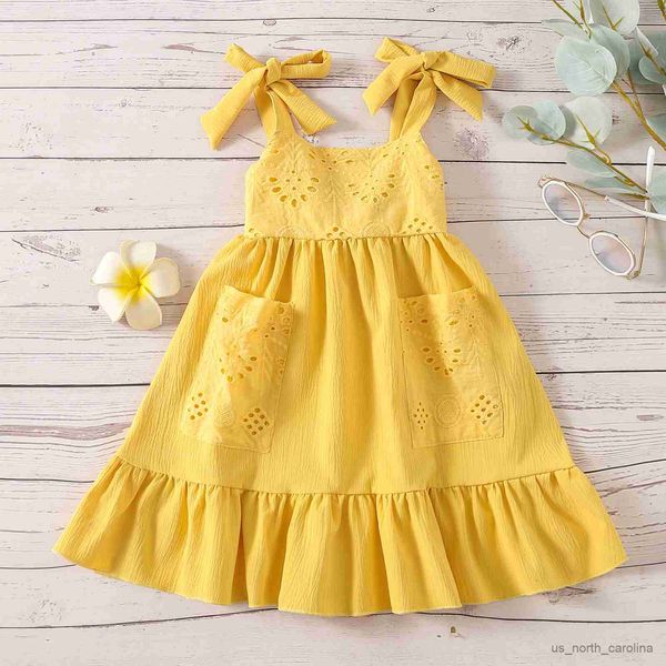 girl's dresses summer sleeveless dress for girls princess sling solid color sundress kid children year elegant party clothes r230815, Red;yellow
girl's dresses summer sleeveless dress for girls princess sling solid color sundress kid children year elegant party clothes r230815, Red;yellow