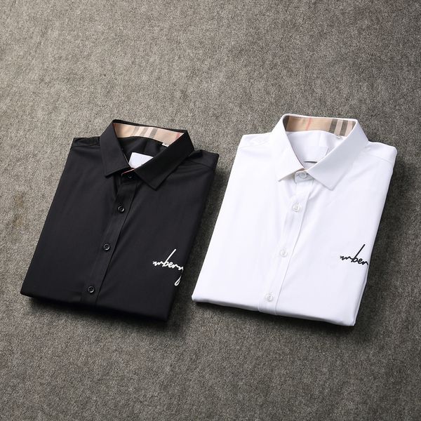 designer classic men's dress shirts business casual long sleeve shirt male shirts spring autumn regular fit flex collar stretch solid w, White;black
designer classic men's dress shirts business casual long sleeve shirt male shirts spring autumn regular fit flex collar stretch solid w, White;black