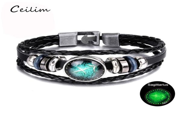 glow in the dark luminous 12 constellations bracelet leather bracelet men casual personality zodiac signs punk bracelet whole 3075374, Black
glow in the dark luminous 12 constellations bracelet leather bracelet men casual personality zodiac signs punk bracelet whole 3075374, Black