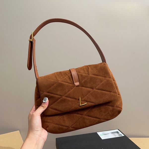 women designer medium suede underarm bag aged gold letters metal hardware adjustable leather strap diamond lattice shoulder handbag luxury p
women designer medium suede underarm bag aged gold letters metal hardware adjustable leather strap diamond lattice shoulder handbag luxury p