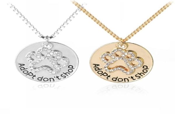 quotadopt don039t shopquot round pet paw print rhinestone necklaces cute animal dog cat memorial jewelry pet lover puppy pa9751188, Silver
quotadopt don039t shopquot round pet paw print rhinestone necklaces cute animal dog cat memorial jewelry pet lover puppy pa9751188, Silver