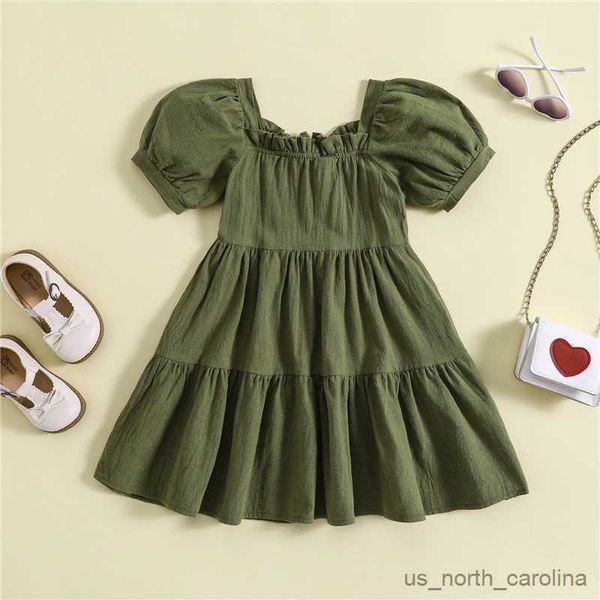 girl's dresses 2023 summer girls kids princess short sleeve dress children baby solid color pleated dresses casual vestidos r230815, Red;yellow
girl's dresses 2023 summer girls kids princess short sleeve dress children baby solid color pleated dresses casual vestidos r230815, Red;yellow