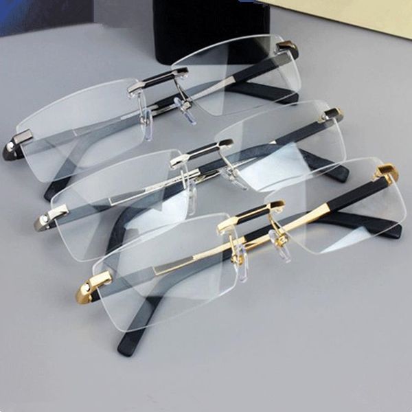 luxury design b34m9 business men rectangular rimless glasses frame titanium metal square 5716140 for prescription glasses fullset case ome f, Black
luxury design b34m9 business men rectangular rimless glasses frame titanium metal square 5716140 for prescription glasses fullset case ome f, Black