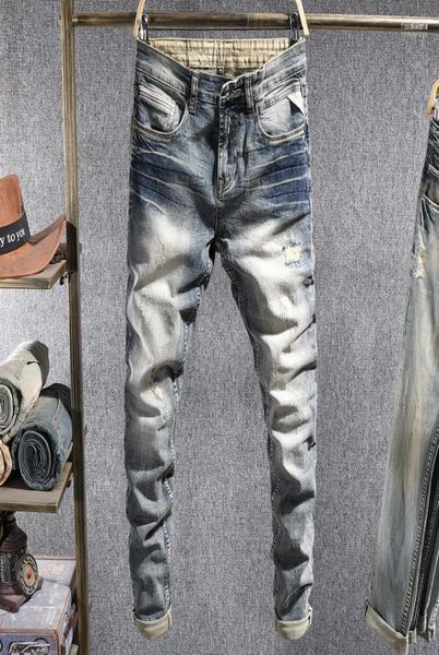 men039s jeans italian style fashion men elastic slim fit ripped denim pants retro wash patchwork vintage designer 4472029, Blue
men039s jeans italian style fashion men elastic slim fit ripped denim pants retro wash patchwork vintage designer 4472029, Blue