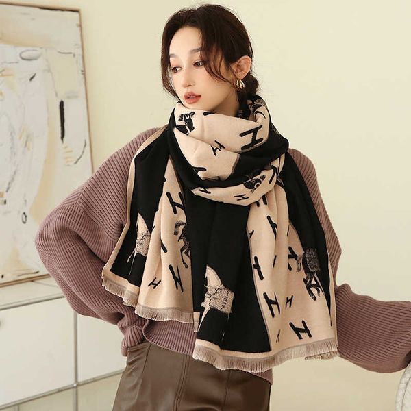 men winter and autumn online scarf for women store carriage 22 new warm womens air conditioned room letter h imitation cashmere large shawl, Blue;gray
men winter and autumn online scarf for women store carriage 22 new warm womens air conditioned room letter h imitation cashmere large shawl, Blue;gray