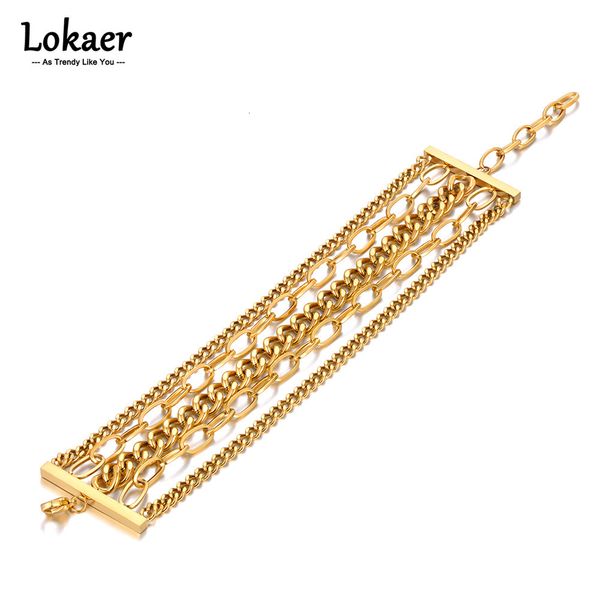 charm bracelets lokaer five layers stainless steel chain link bracelet bangle for women gold plated jewelry no allergic fade b23085 230814, Golden;silver
charm bracelets lokaer five layers stainless steel chain link bracelet bangle for women gold plated jewelry no allergic fade b23085 230814, Golden;silver