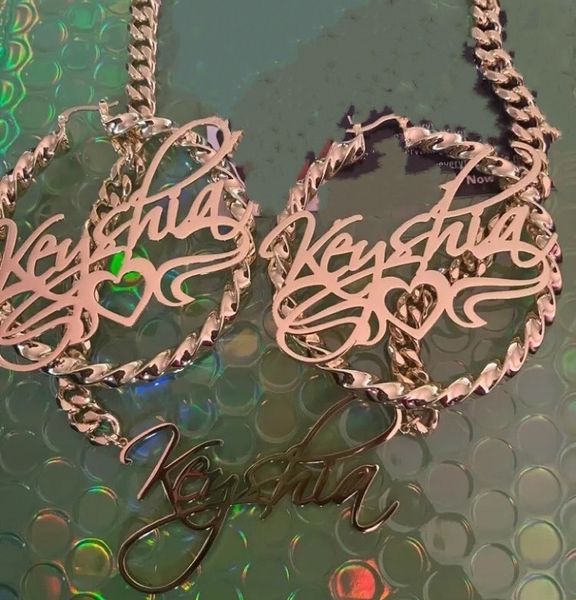 hoop huggie customized name earrings cuban custom letter pendant personalized necklace chain twist hoop earring nameplate bracelet set gifts, Golden;silver
hoop huggie customized name earrings cuban custom letter pendant personalized necklace chain twist hoop earring nameplate bracelet set gifts, Golden;silver