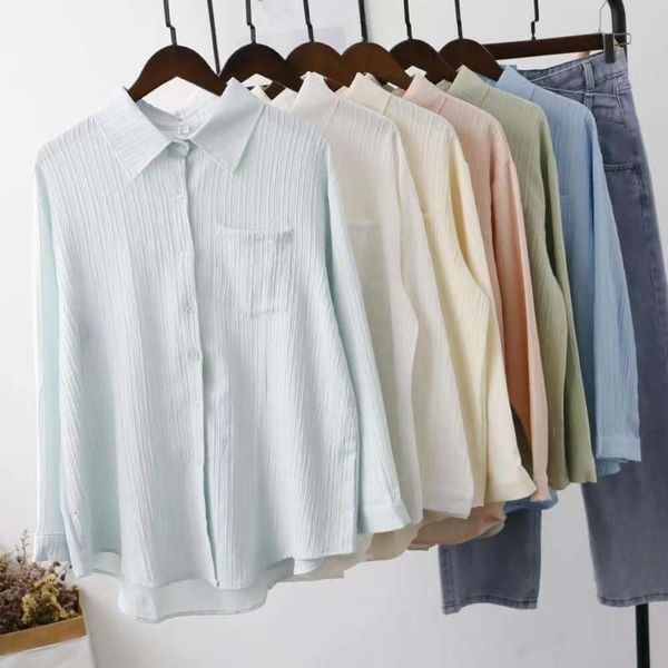 girls niche korean shirt design female pit striped comfortable loose version of the all matching long sleeved for, White
girls niche korean shirt design female pit striped comfortable loose version of the all matching long sleeved for, White