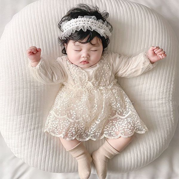 rompers 0 2years princess born baby girl dress romper long sleeve lace embroidery skirted jumpsuit s birthday party clothes 230814, Blue
rompers 0 2years princess born baby girl dress romper long sleeve lace embroidery skirted jumpsuit s birthday party clothes 230814, Blue