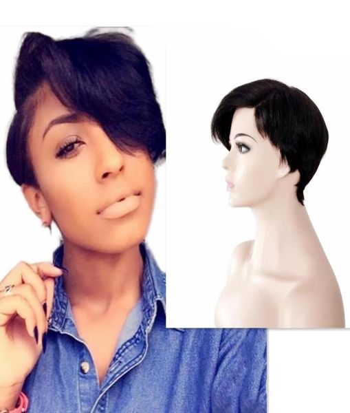 human hair short straightwig full machine made side part little lace front wigs brazilian pixie cut indian humanhair wig1023642, Black;brown
human hair short straightwig full machine made side part little lace front wigs brazilian pixie cut indian humanhair wig1023642, Black;brown
