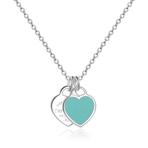 designer single peach heart necklace woman stainless steel blue pink green pendant luxury jewelry valentine's day christmas gift wholes, Silver
designer single peach heart necklace woman stainless steel blue pink green pendant luxury jewelry valentine's day christmas gift wholes, Silver