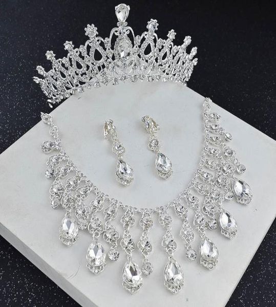 vintage 2022 crystal silver bridal crown jewelry necklace earring sets women wedding accessories set formal events weardress1318081, White
vintage 2022 crystal silver bridal crown jewelry necklace earring sets women wedding accessories set formal events weardress1318081, White