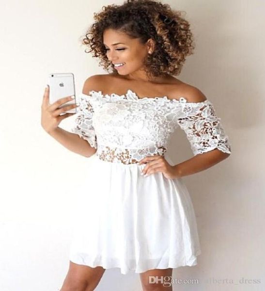 little white lace chiffon homecoming dresses short sleeves a line cocktail party dress9192207, Blue;pink
little white lace chiffon homecoming dresses short sleeves a line cocktail party dress9192207, Blue;pink
