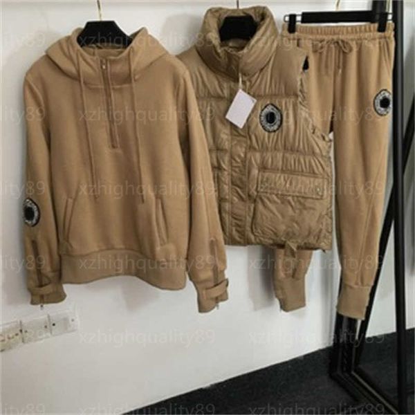 designer fall tracksuits womens warm three piece set lettered cotton vest jacket long sleeved hooded pullover sweatshirt casual pants design, White
designer fall tracksuits womens warm three piece set lettered cotton vest jacket long sleeved hooded pullover sweatshirt casual pants design, White
