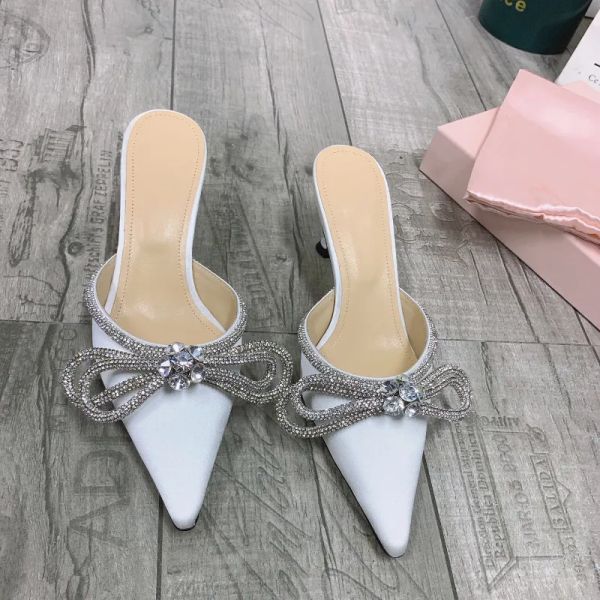glittered slippers crystals embellished double bow mules evening shoes rhinestone luxe stiletto heels women's heeled luxury designers d, Black
glittered slippers crystals embellished double bow mules evening shoes rhinestone luxe stiletto heels women's heeled luxury designers d, Black