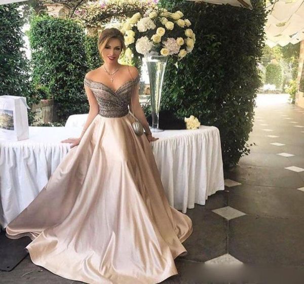 2017 elegant champagne satin prom dresses beadeding short sleeves off shoulder formal evening gowns special occasion prom dresses4761377, Black
2017 elegant champagne satin prom dresses beadeding short sleeves off shoulder formal evening gowns special occasion prom dresses4761377, Black