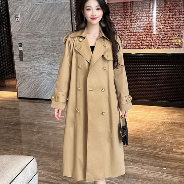 british style womens designer trench coat burbrery long double-breasted stand-up collar jacket belted windbreaker khaki trench coat casual f, Tan;black
british style womens designer trench coat burbrery long double-breasted stand-up collar jacket belted windbreaker khaki trench coat casual f, Tan;black