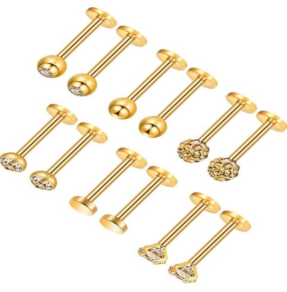 316l crystal rhinestone nose ring ear studs tongue nail labret stainless steel body piercing jewelry gifts 12pcslot7083057, Golden;silver
316l crystal rhinestone nose ring ear studs tongue nail labret stainless steel body piercing jewelry gifts 12pcslot7083057, Golden;silver