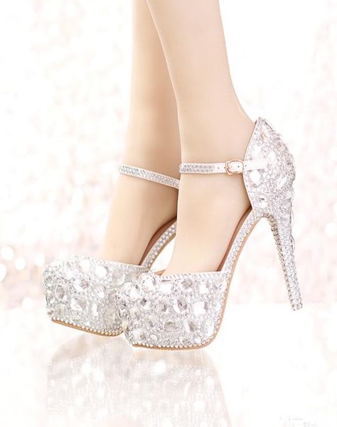 silver rhinestone bridal wedding dress shoes with ankle straps round toe bride shoes platform formal dress shoes prom party pumps8483256, Black
silver rhinestone bridal wedding dress shoes with ankle straps round toe bride shoes platform formal dress shoes prom party pumps8483256, Black