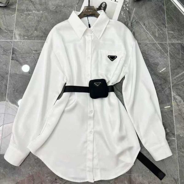 sashes blouse for womens designers triangle letter shirts quality chiffon women's blouses coat with waist bag smlodkv, White;black
sashes blouse for womens designers triangle letter shirts quality chiffon women's blouses coat with waist bag smlodkv, White;black