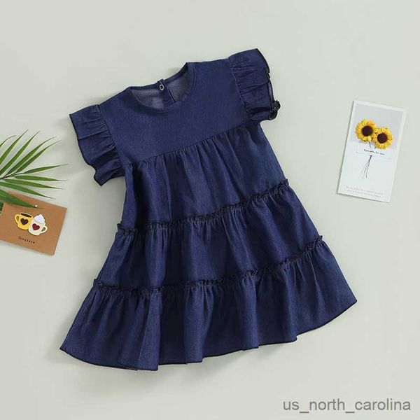 girl's dresses girls dress summer girls clothes fly sleeve crew neck pleated children's casual denim dresses kids clothing r230815, Red;yellow
girl's dresses girls dress summer girls clothes fly sleeve crew neck pleated children's casual denim dresses kids clothing r230815, Red;yellow