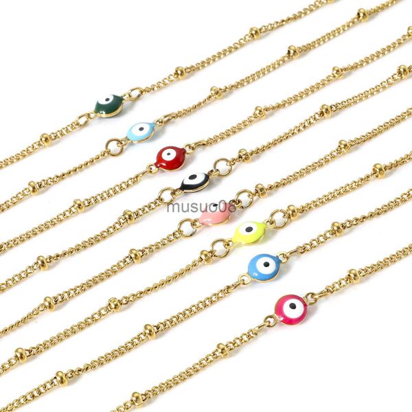 anklets 304 stainless steel religious curb link chain anklet gold color multicolor enamel evil eye for women 21.5cm(8 4/8") long 1piece, Red;blue
anklets 304 stainless steel religious curb link chain anklet gold color multicolor enamel evil eye for women 21.5cm(8 4/8") long 1piece, Red;blue