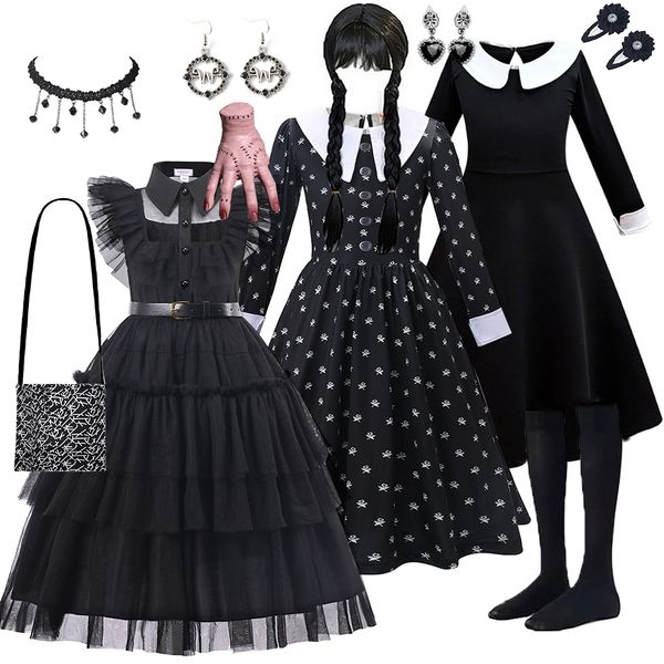 girl s dresses halloween wednesday merlina addams girl costume for kids fancy carnival party tulle dress gothic outfit vestidos children 230, Red;yellow
girl s dresses halloween wednesday merlina addams girl costume for kids fancy carnival party tulle dress gothic outfit vestidos children 230, Red;yellow