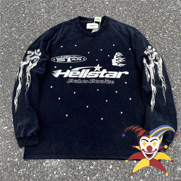 men's t shirts washed hellstar t-shirt 1:1 high-quality streetwear vintage long sleeve clothing tee shirt, White;black
men's t shirts washed hellstar t-shirt 1:1 high-quality streetwear vintage long sleeve clothing tee shirt, White;black