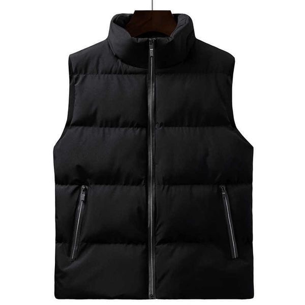 autumn and winter simple down cotton jacket vest men's thickened, Black;white