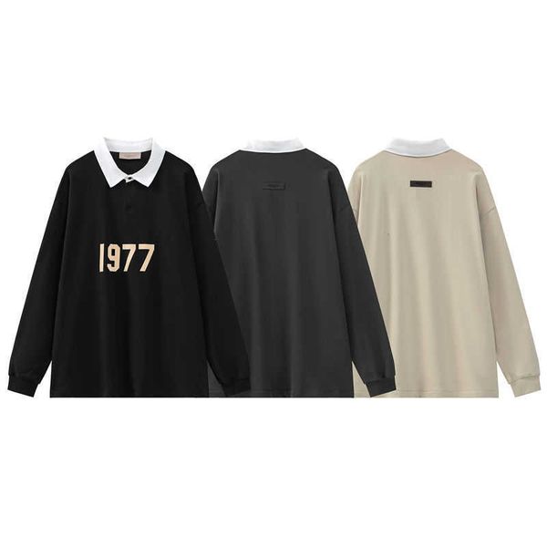 chaopai fog double thread high street polo shirt 1977 sweater couple same style, Black;brown
chaopai fog double thread high street polo shirt 1977 sweater couple same style, Black;brown