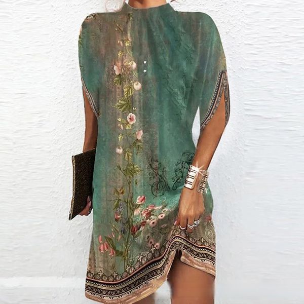 basic casual dresses women summer dress boho v neck short sleeve vintage print flower mini elegant loose beach holiday 230815, Black;gray
basic casual dresses women summer dress boho v neck short sleeve vintage print flower mini elegant loose beach holiday 230815, Black;gray