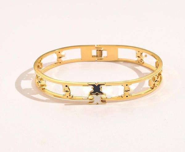 new style bracelets women bangle luxury designer letter jewelry 18k gold plated stainless steel wedding lovers gift bangles wholes6625415, Black
new style bracelets women bangle luxury designer letter jewelry 18k gold plated stainless steel wedding lovers gift bangles wholes6625415, Black